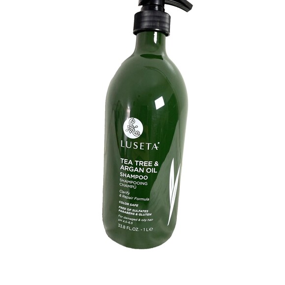 LUSETA Tea Tree & Argan Oil Shampoo Clarify Repair Formula Damage Oily Hair 33.8 - Picture 2 of 10